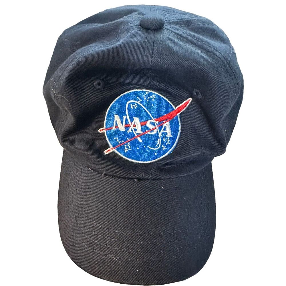 NASA Ball Cap Women Hat Adjustable Blue With Embroidered Applique Kid U Not